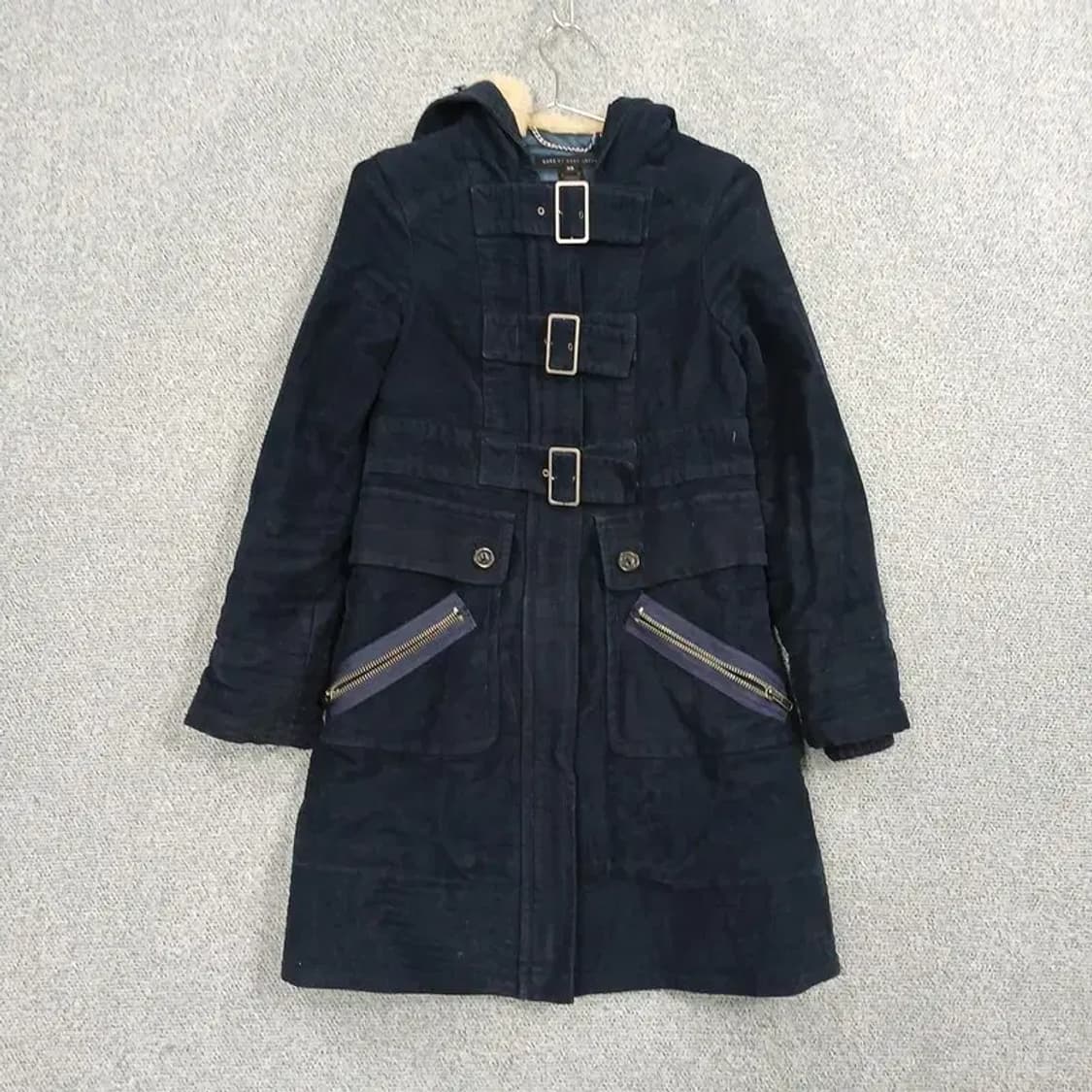 마이크제이콥스 여성 빈티지 벨크로 양털 후드 코트 XS 상품이미지1