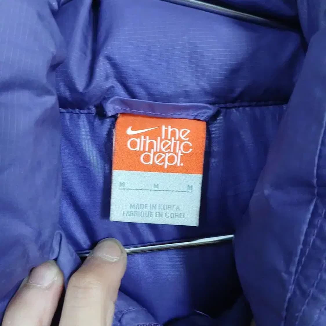 나이키 퍼플 로고 덕다운 오리털 패딩 점퍼 M 상품이미지3