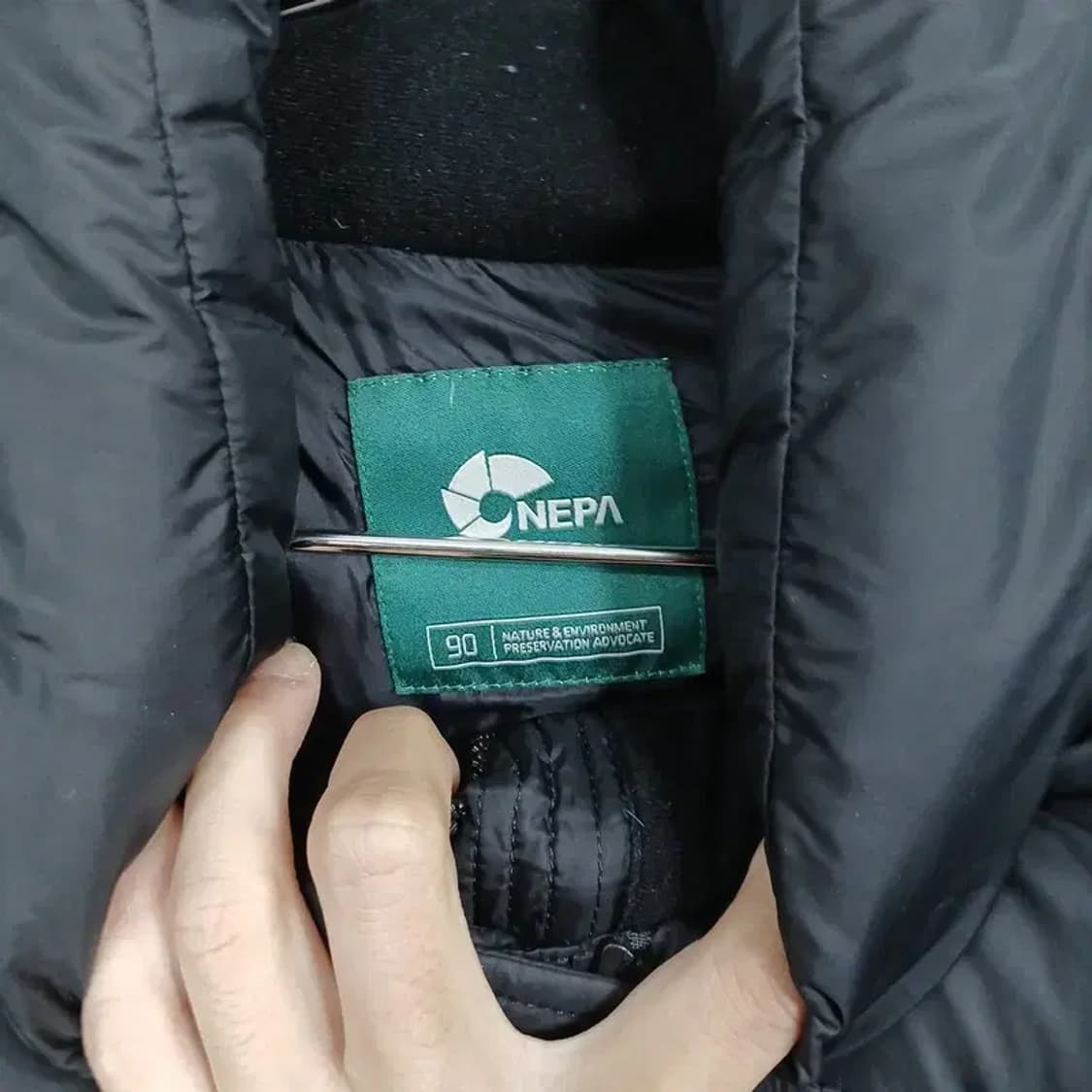 네파 캐주얼 로고 구스다운 거위털 롱패딩 점퍼 90 상품이미지3