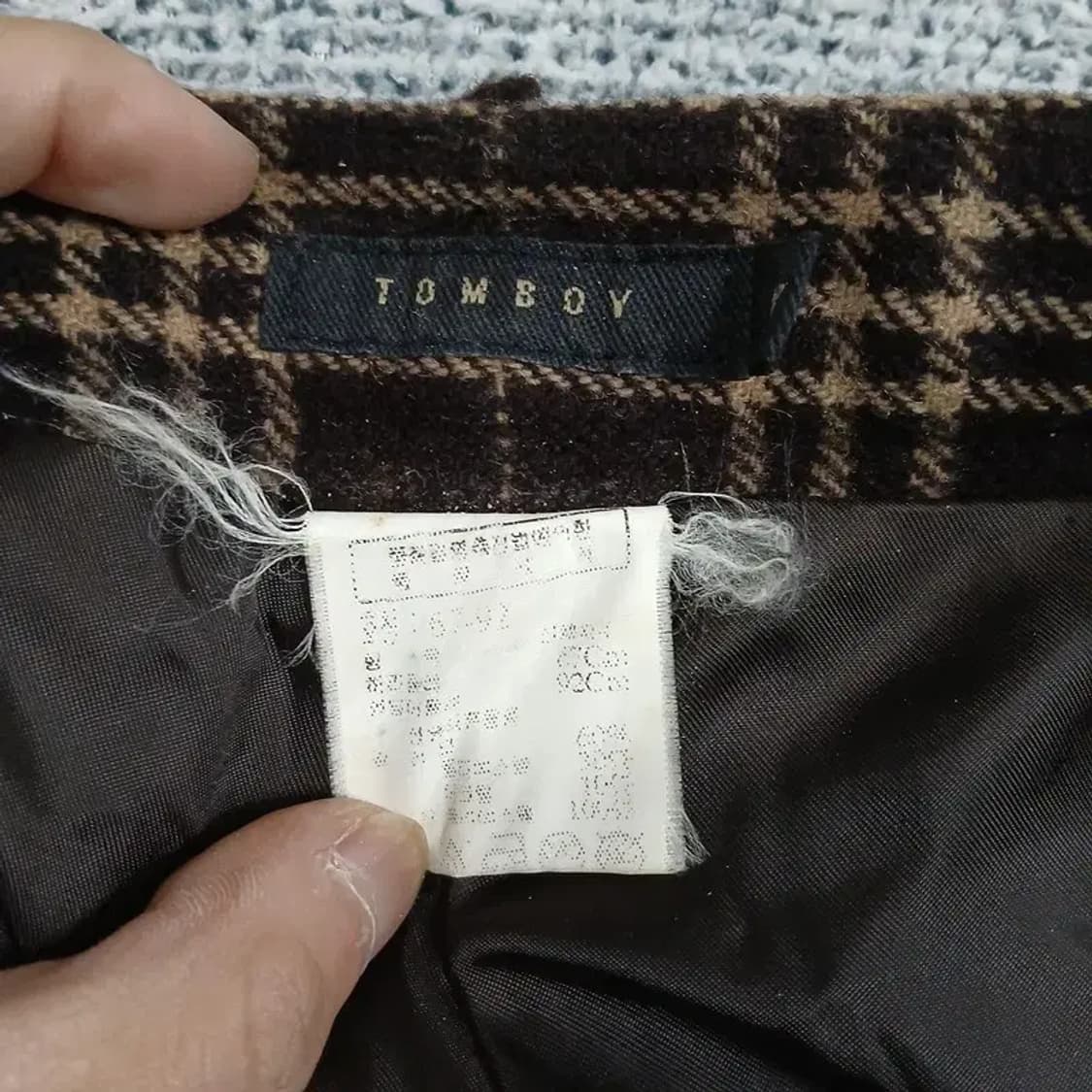 톰보이 브라운 체크 슬랙스 67-92 상품이미지3