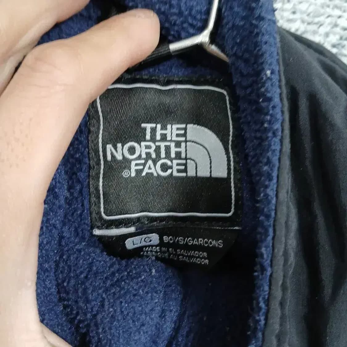 노스페이스 네이비 로고 기모 플리스 후리스 L 상품이미지3