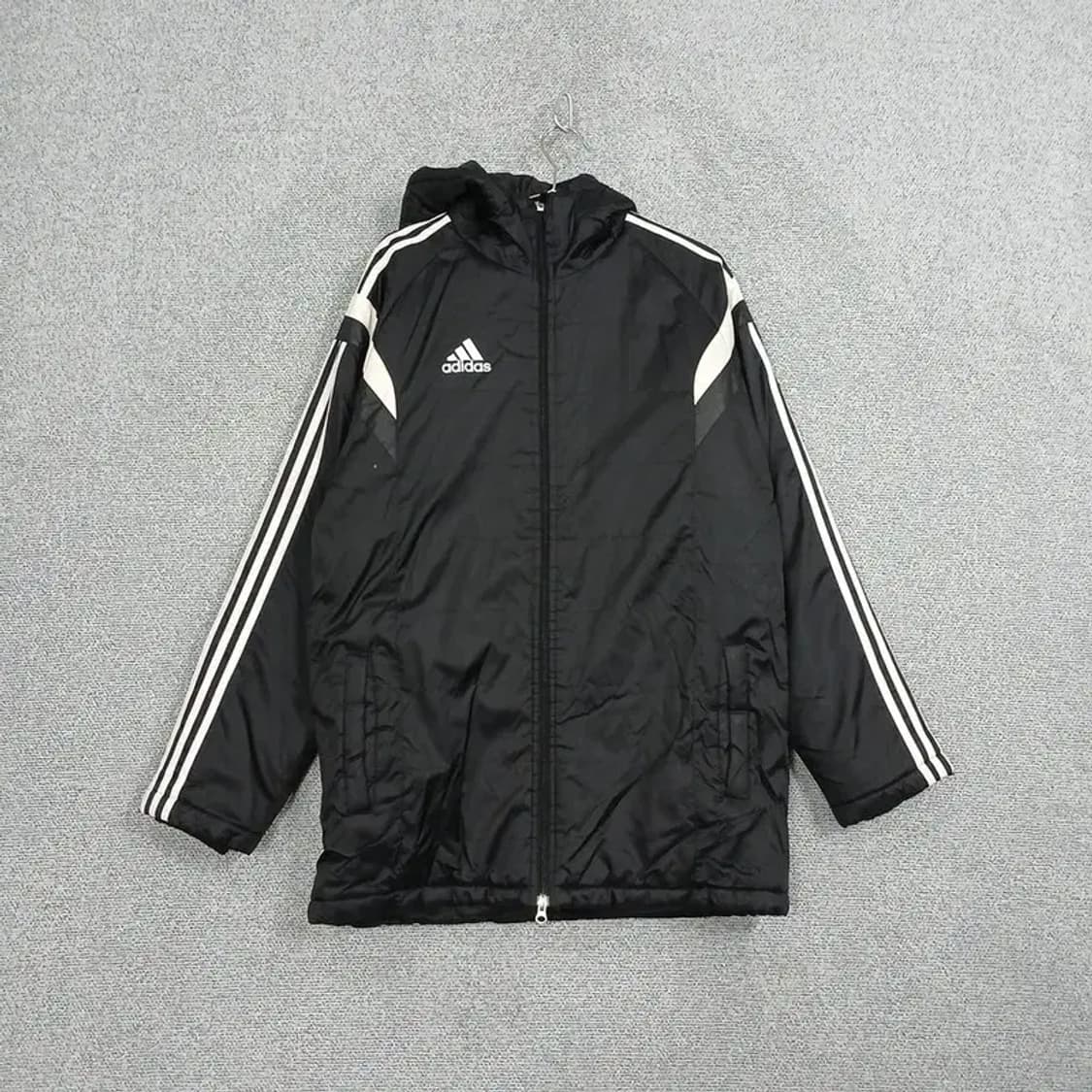 아디다스 블랙 로고 삼선 벤치 점퍼 100 상품이미지1