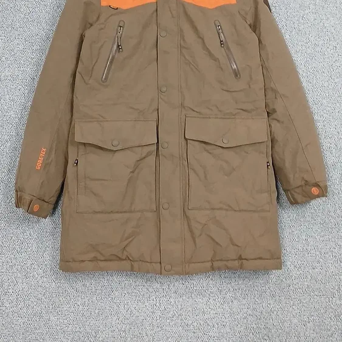 빈폴 브라운 로고 덕다운 오리털 파카 롱패딩 90 상품이미지4