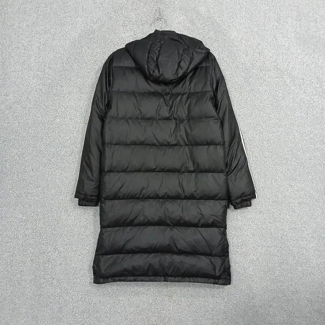 아디다스 블랙 로고 삼선 덕다운 롱패딩 95 상품이미지2