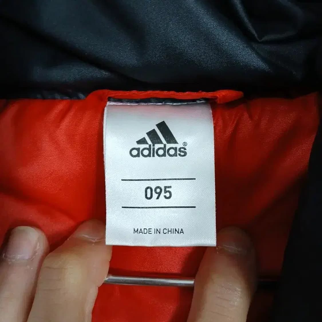 아디다스 블랙 로고 삼선 덕다운 롱패딩 95 상품이미지5