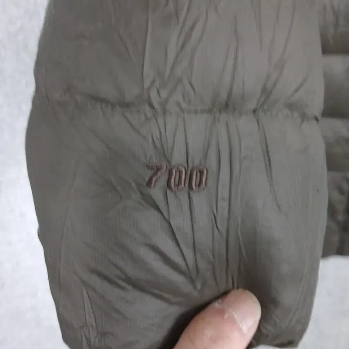 노스페이스 700 로고 브라운 구스다운 롱패딩 90 상품이미지3