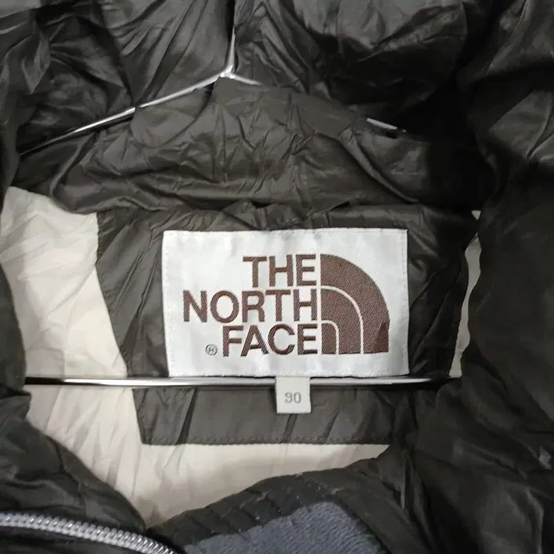 노스페이스 700 로고 브라운 구스다운 롱패딩 90 상품이미지4