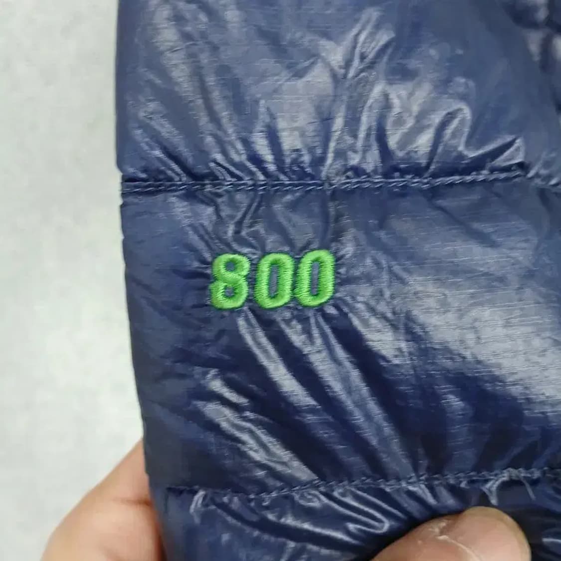 노스페이스 네이비 로고 구스다운 거위털 경량 패딩 90 상품이미지3