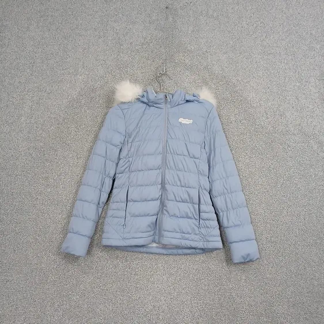 클리블랜드 골프 연하늘 로고 경량 퍼 숏패딩 95 상품이미지1