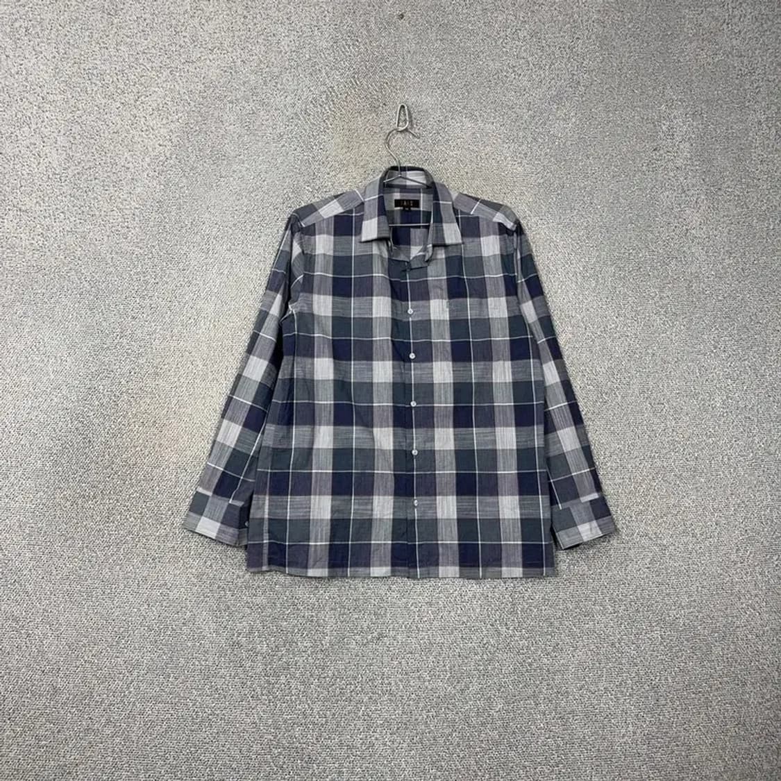 닥스 남성 캐주얼 네이비 체크 셔츠 100 상품이미지1