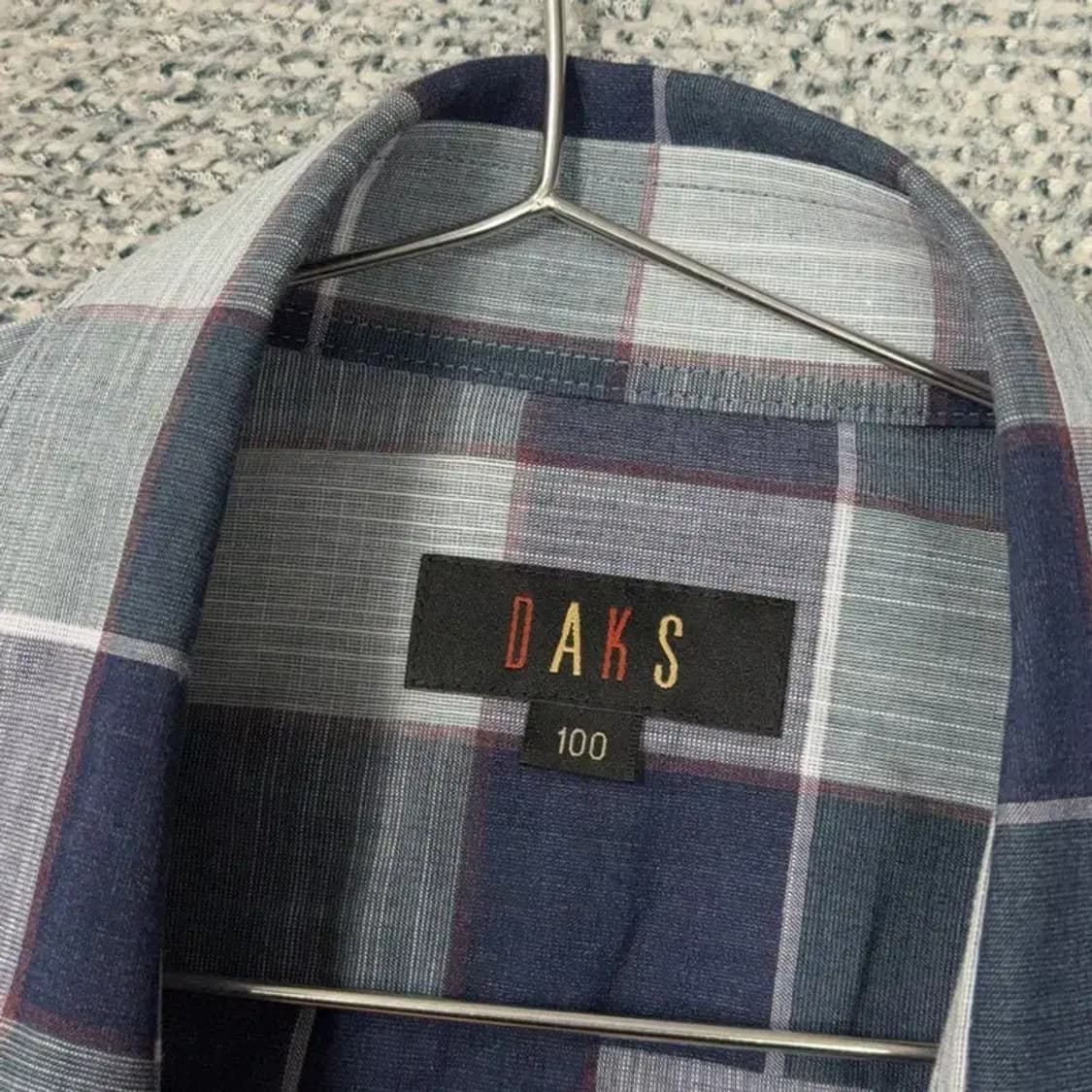 닥스 남성 캐주얼 네이비 체크 셔츠 100 상품이미지3