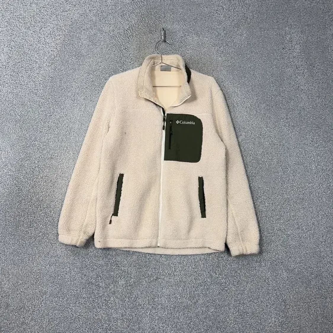 콜롬비아 로고 양털 뽀글이 후리스 집업 M 상품이미지1
