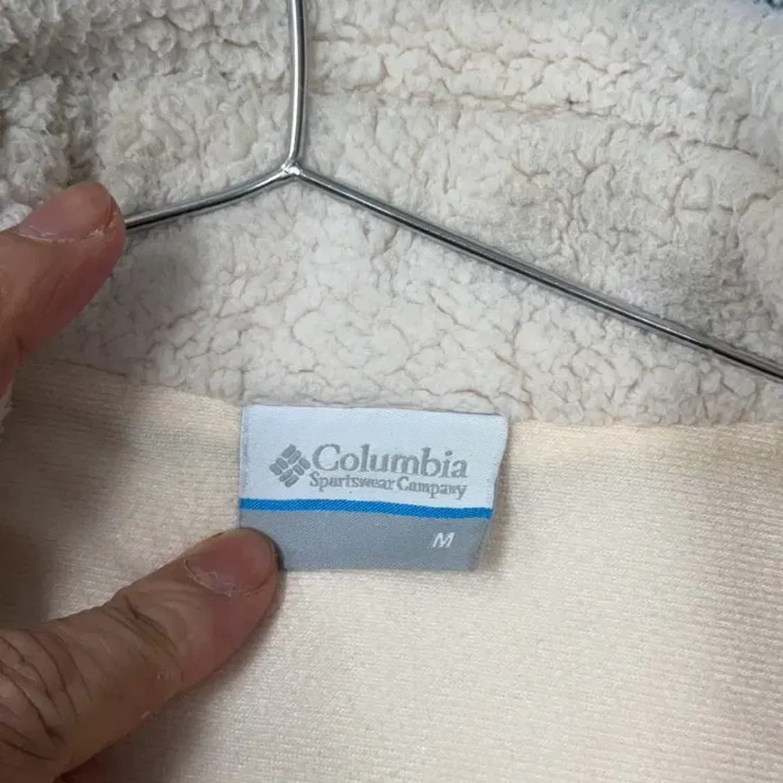 콜롬비아 로고 양털 뽀글이 후리스 집업 M 상품이미지3