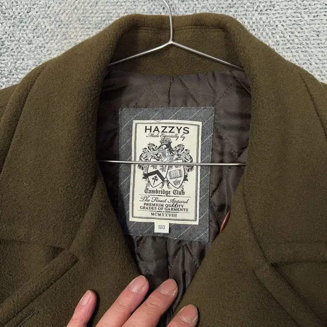 해지스 클래식 브라운 울 코트 100 상품이미지3