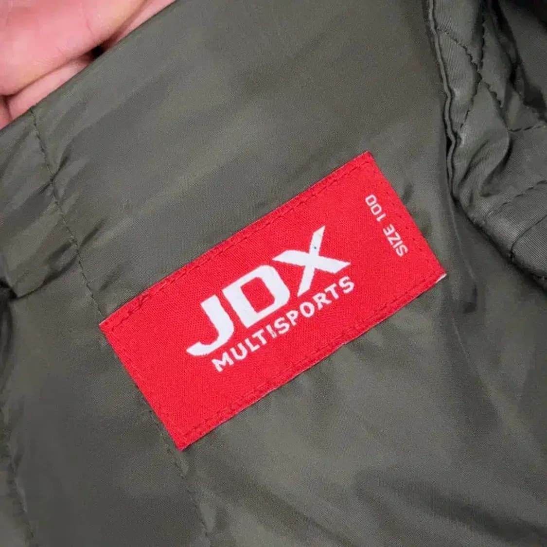 JDX 카키 퀄팅 누빔 골프 점퍼 자켓 100 상품이미지3