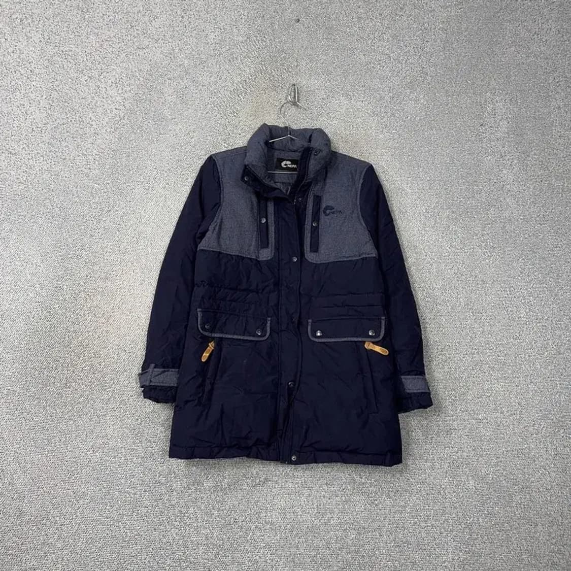 네파 네이비 로고 덕다운 패딩 점퍼 90 상품이미지1