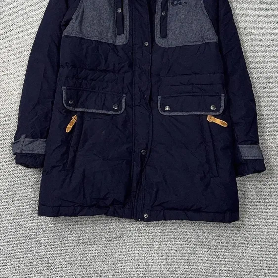네파 네이비 로고 덕다운 패딩 점퍼 90 상품이미지4
