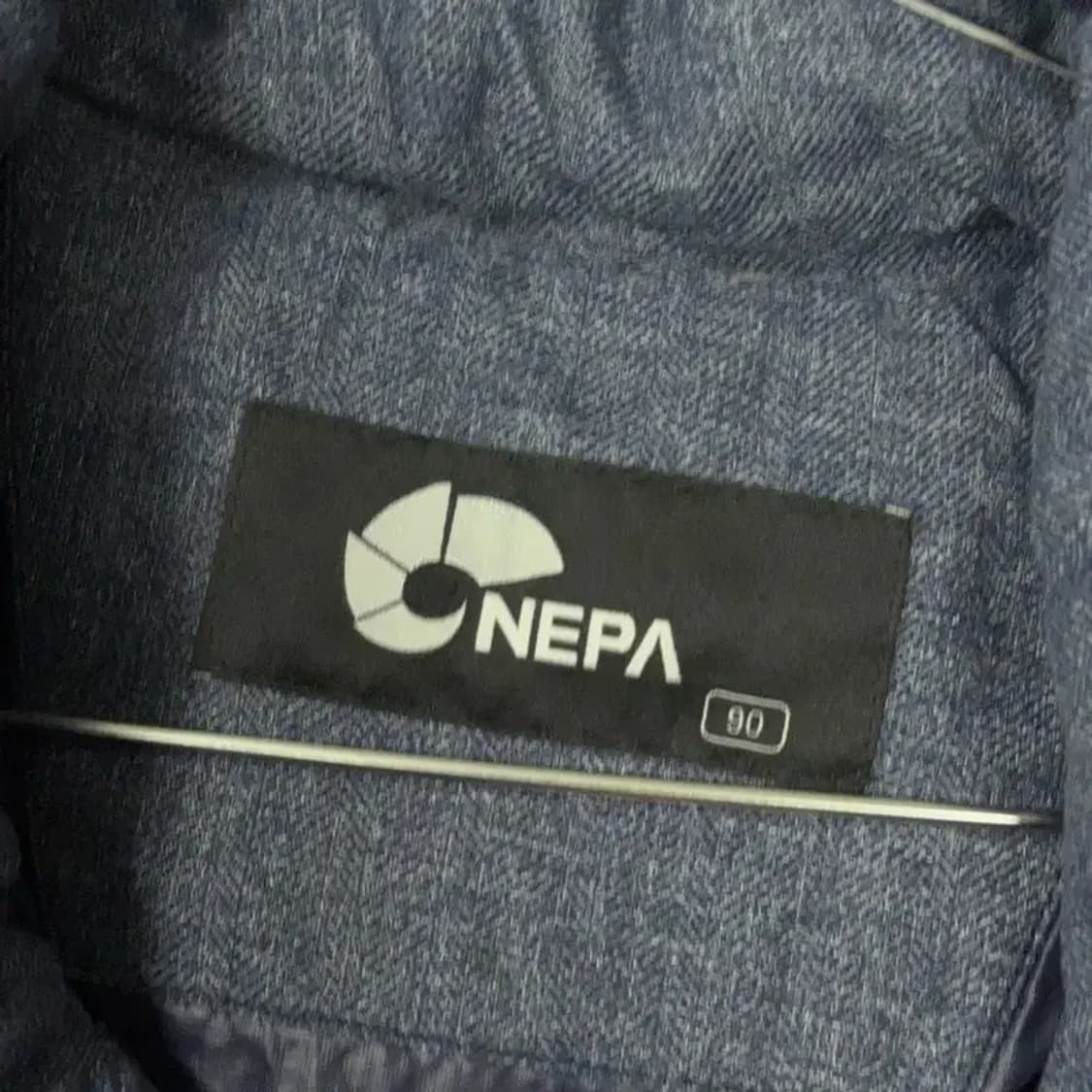 네파 네이비 로고 덕다운 패딩 점퍼 90 상품이미지5