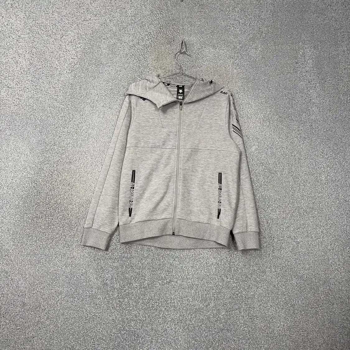 데상트 로고 그레이 후드집업 M 상품이미지1