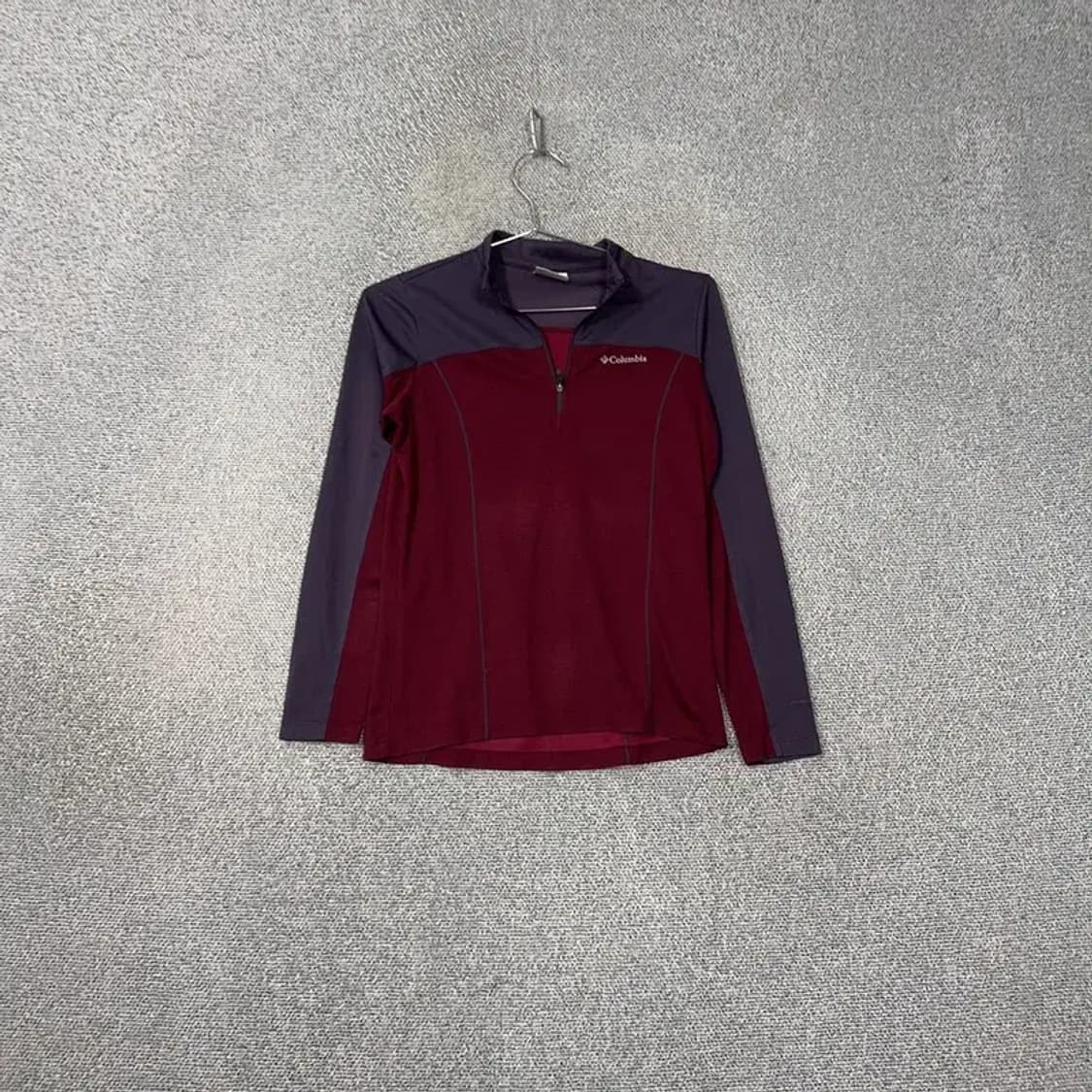 콜롬비아 여성 로고 등산 기능성 반집업 긴팔티 S 상품이미지1