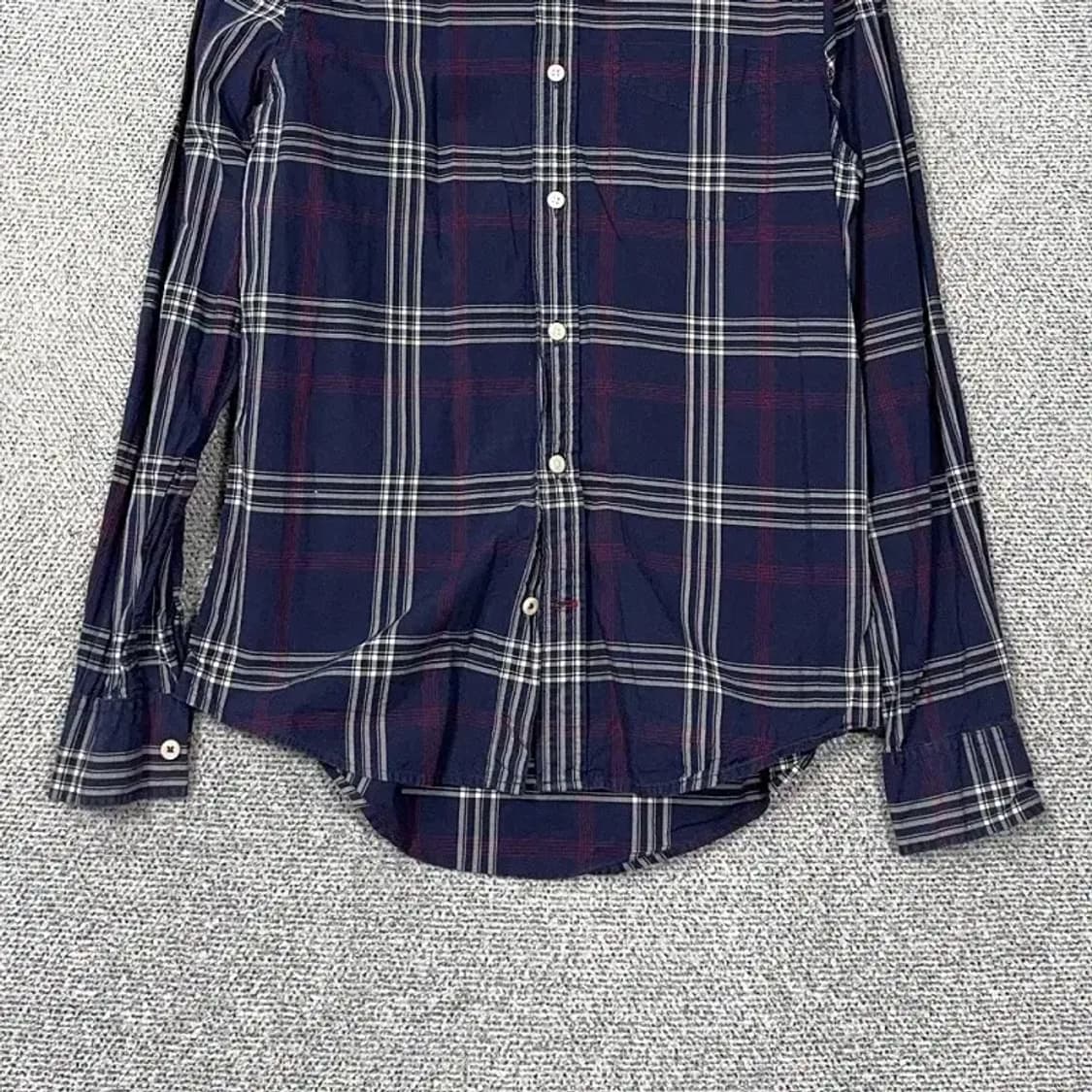 타미힐피거 캐주얼 체크 네이비 셔츠 S 상품이미지4