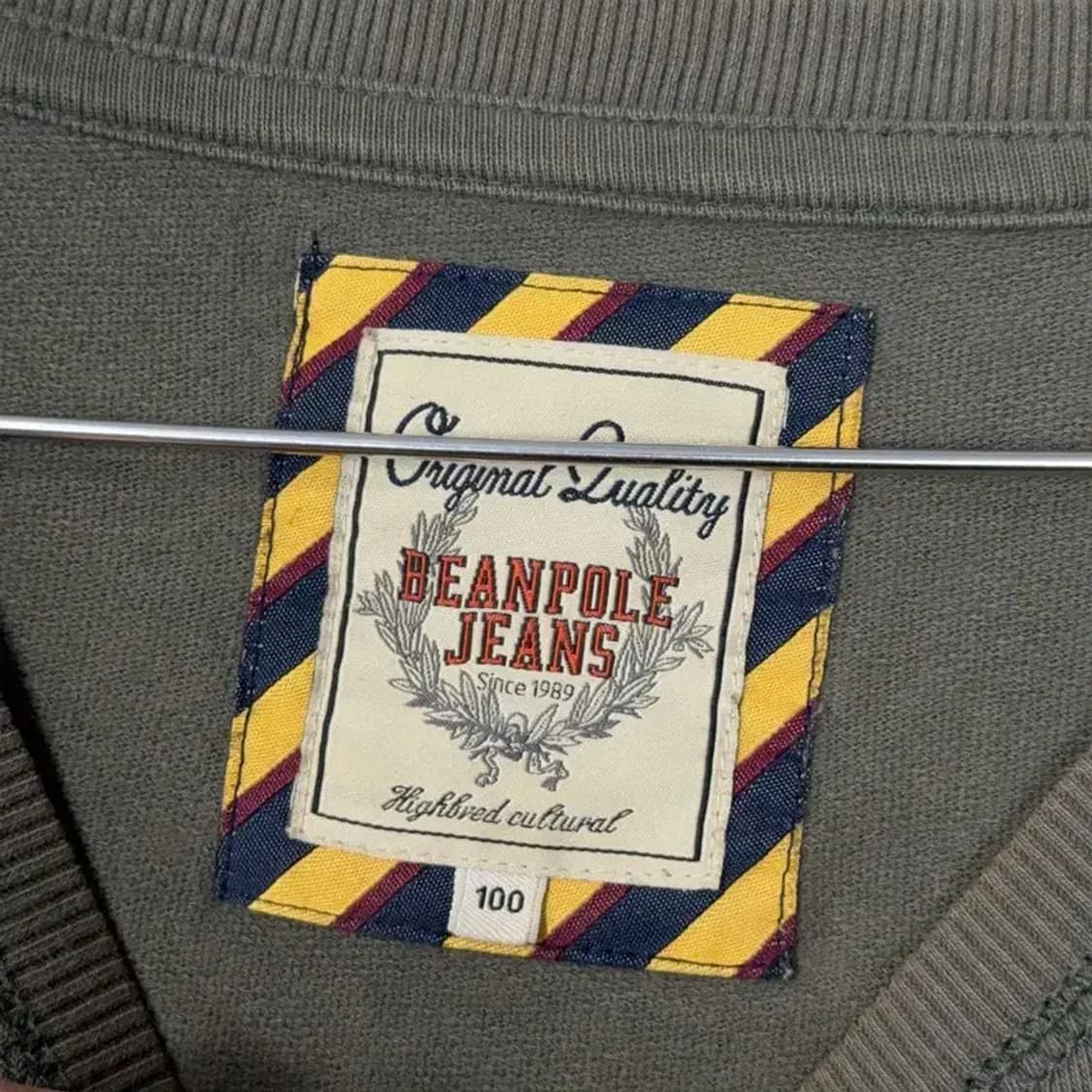 빈폴 빅로고 프린팅 카키 맨투맨 100 상품이미지5