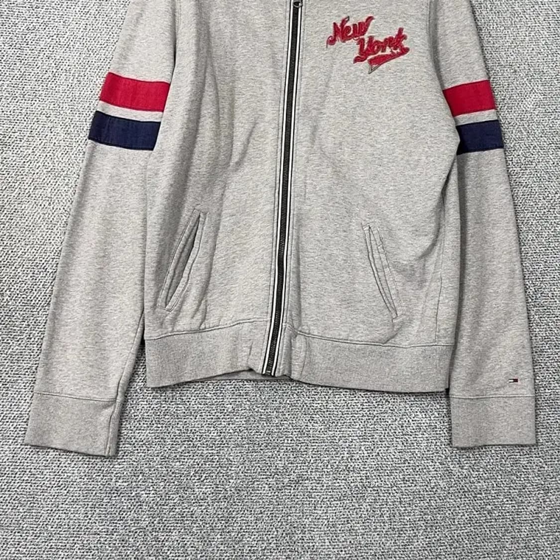 타미힐피거 빈티지 자수 그레이 코튼 집업 M 상품이미지4