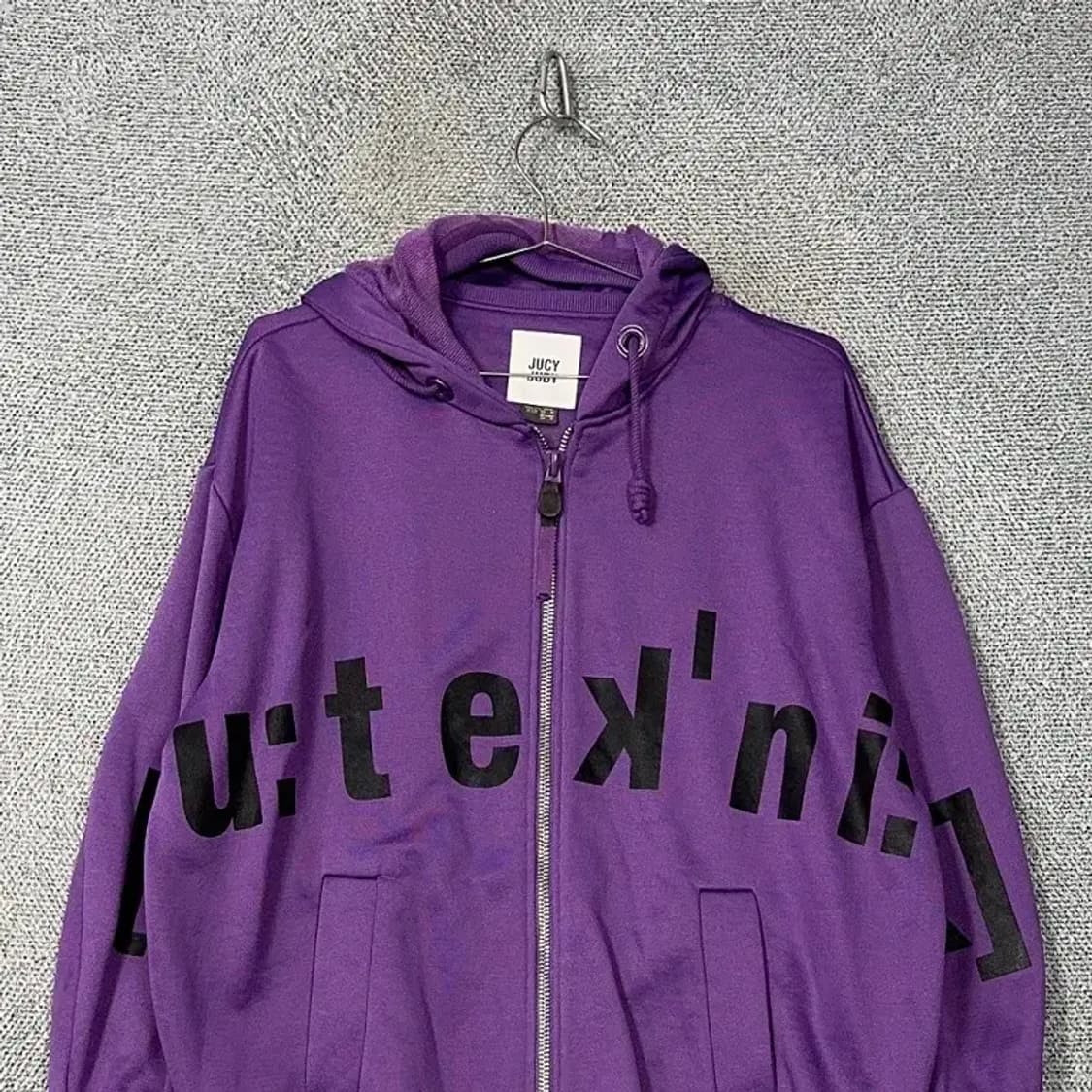 주씨주디 프린팅 퍼플 후드집업 XS 상품이미지3