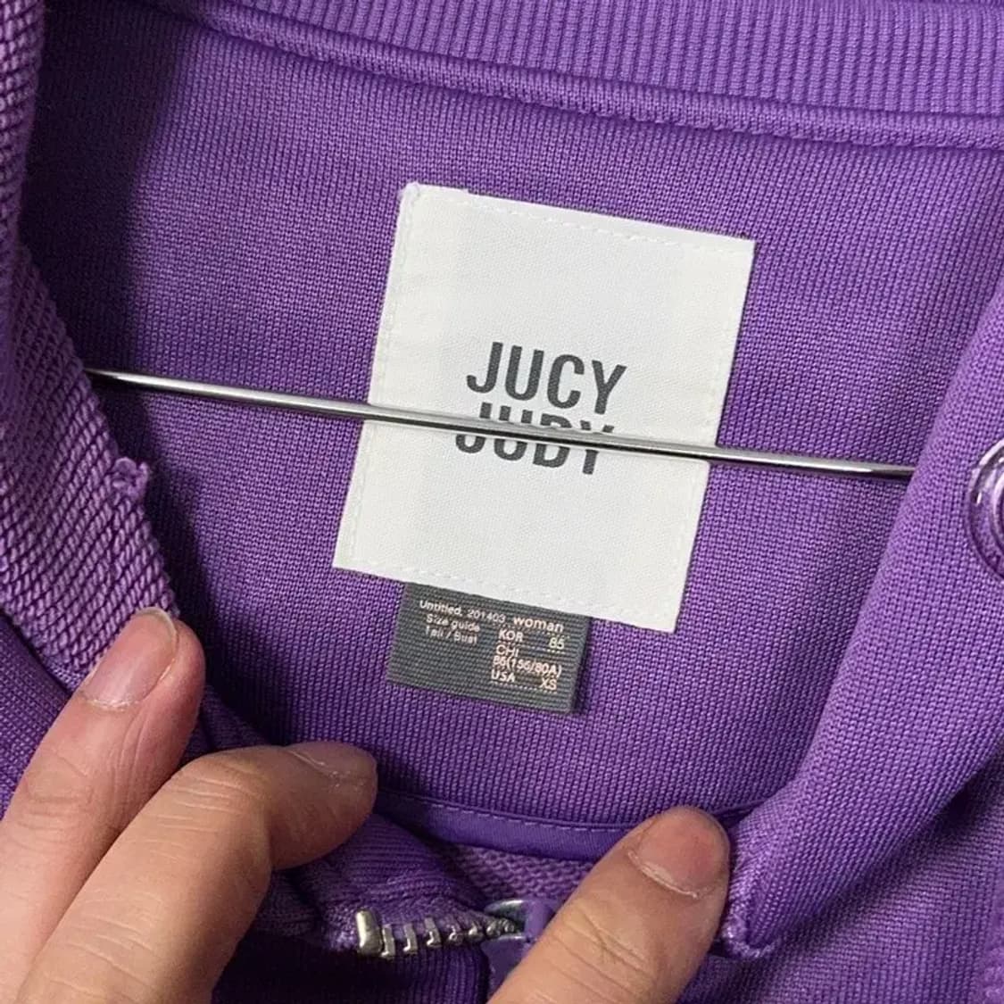 주씨주디 프린팅 퍼플 후드집업 XS 상품이미지5