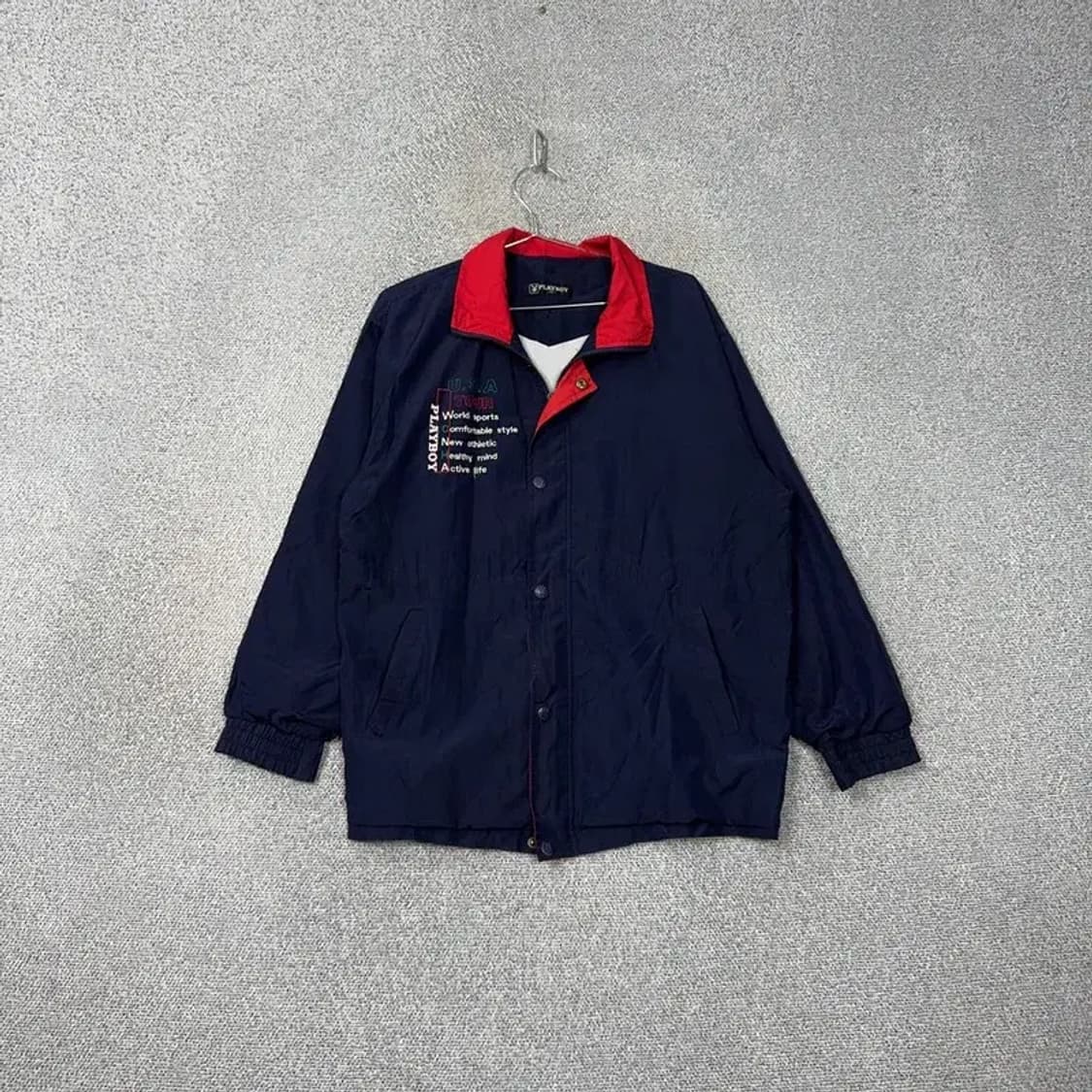 플레이보이 빈티지 네이비 우븐 자켓 95 상품이미지1