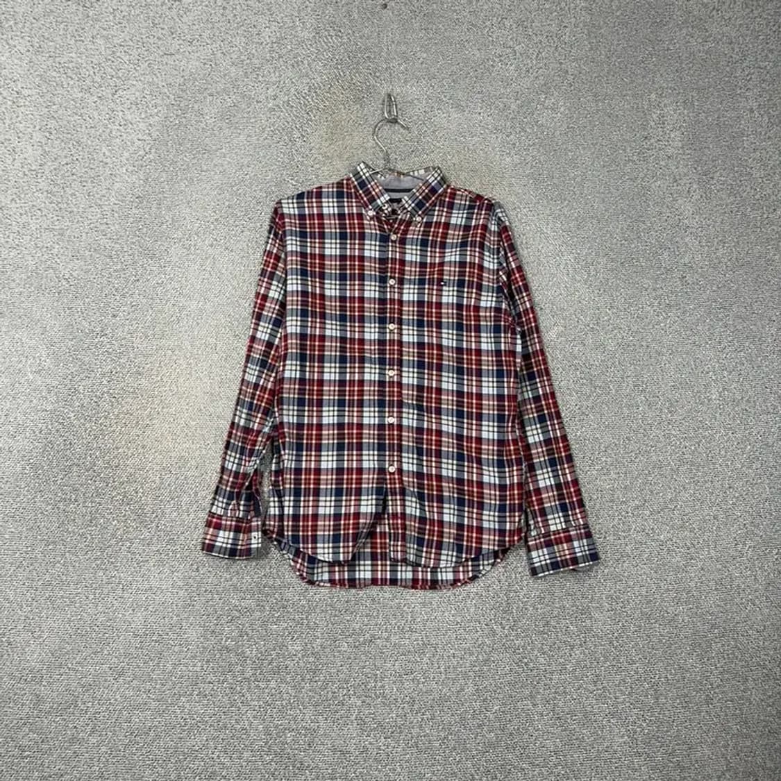 타미힐피거 체크 레드 셔츠 S 상품이미지1