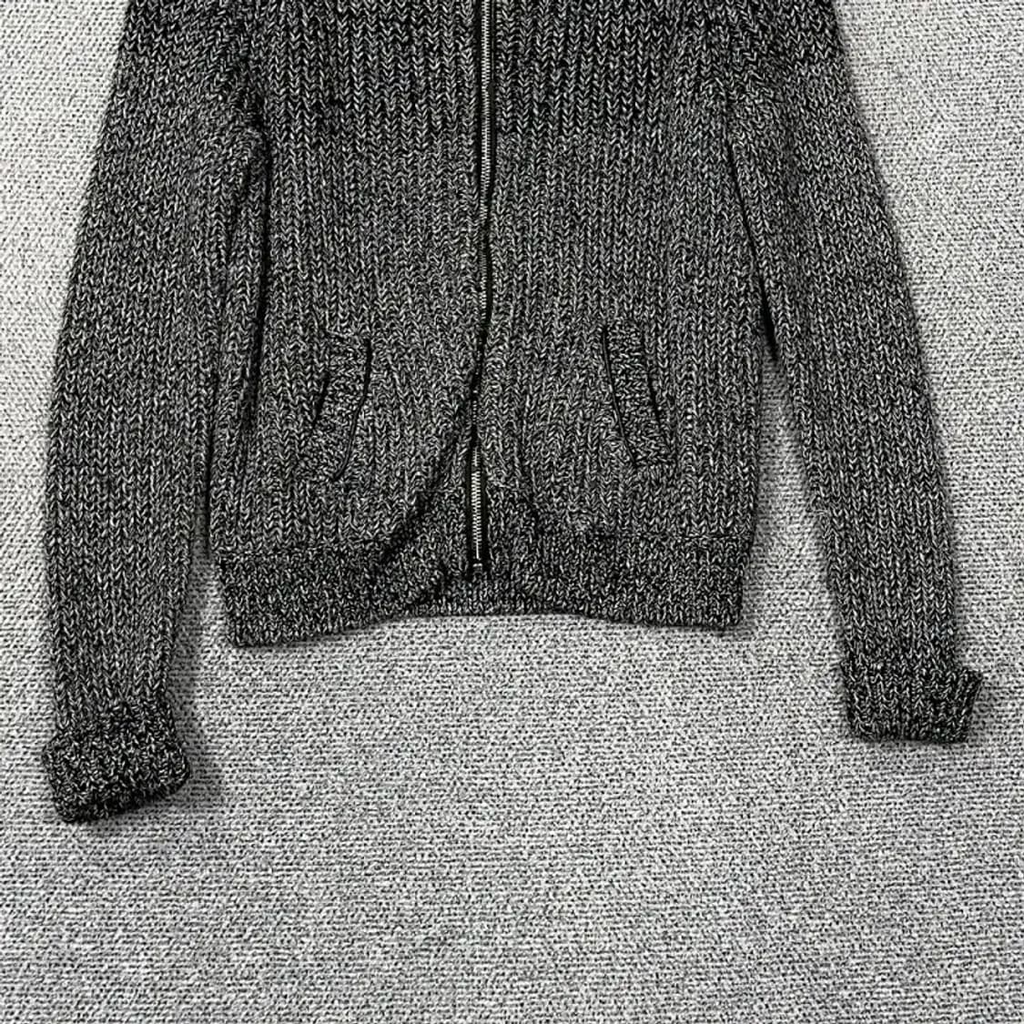 캘빈클라인 그레이 배색 코튼 니트 집업 S 상품이미지4