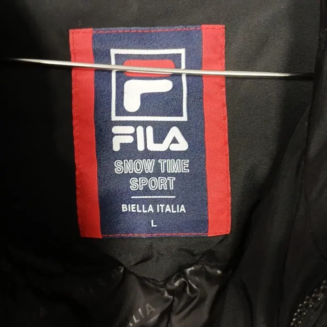 휠라 로고 프린팅 롱패딩 L 상품이미지5