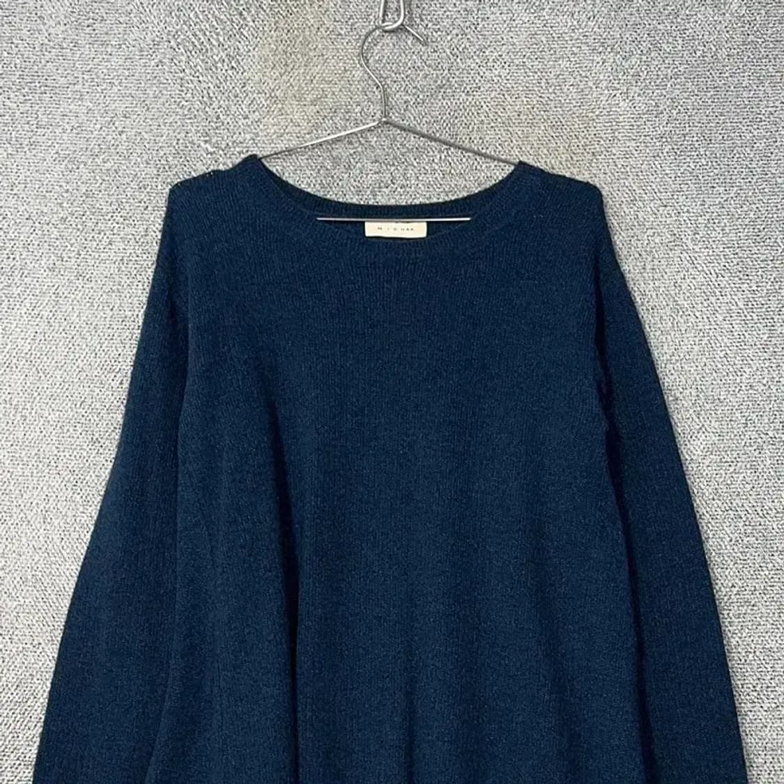 미샤 네이비 울 롱 니트 85 상품이미지3