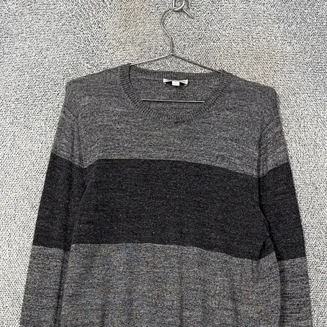 갭 스트라이프 그레이 캐주얼 코튼 니트 M 상품이미지3