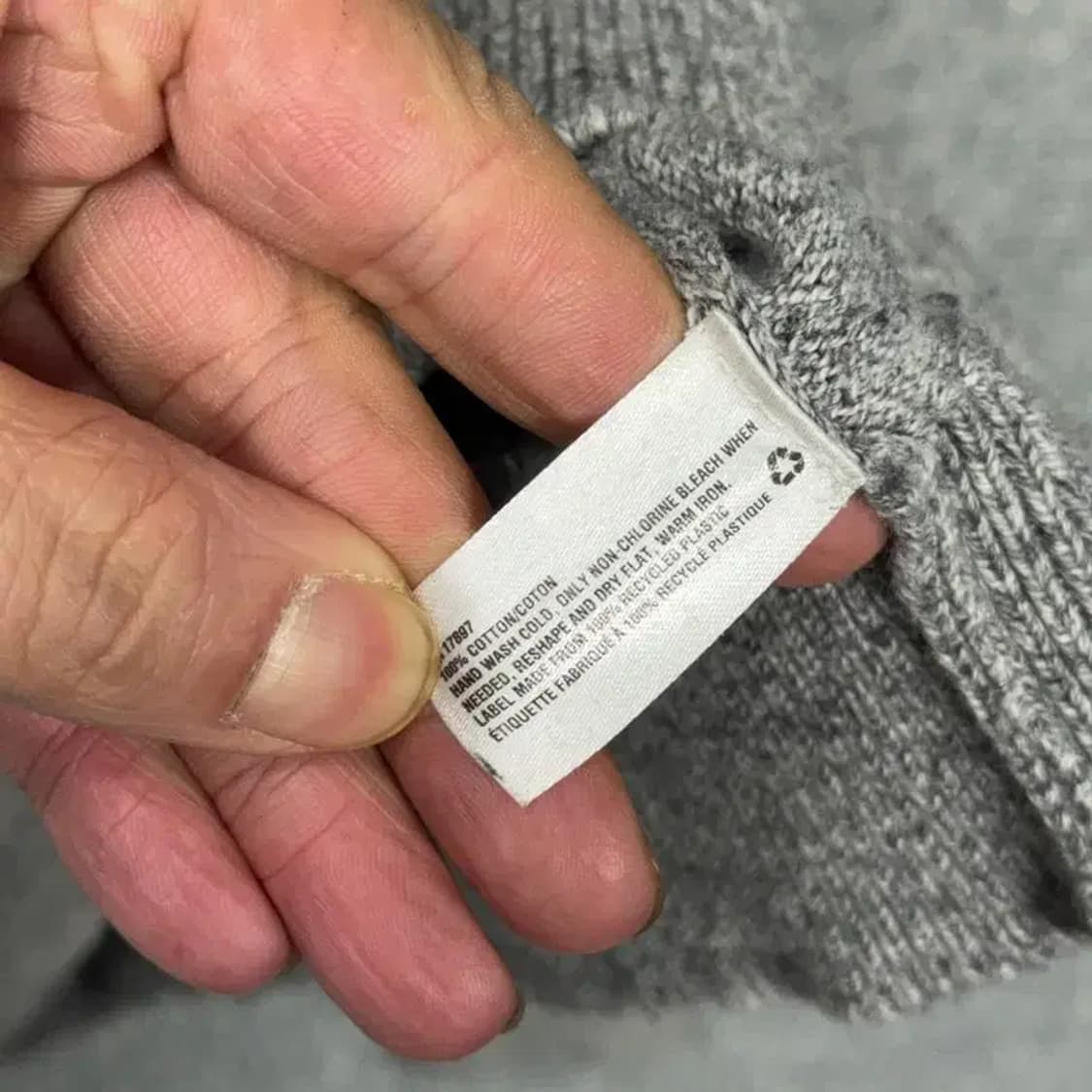 갭 스트라이프 그레이 캐주얼 코튼 니트 M 상품이미지5