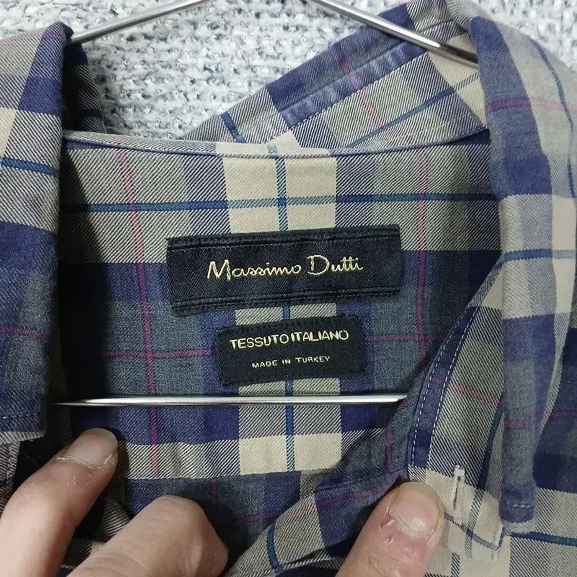 마시모두띠 브라운 체크 셔츠 L 상품이미지3