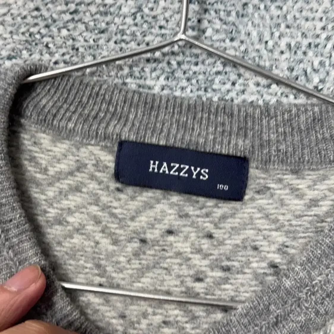 해지스 그레이 캐주얼 울 니트 100 상품이미지3