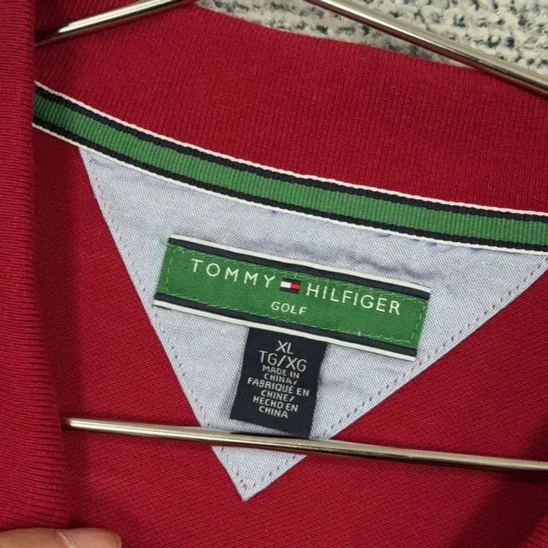 타미힐피거 골프 레드 로고 남성 카라티 XL 상품이미지3