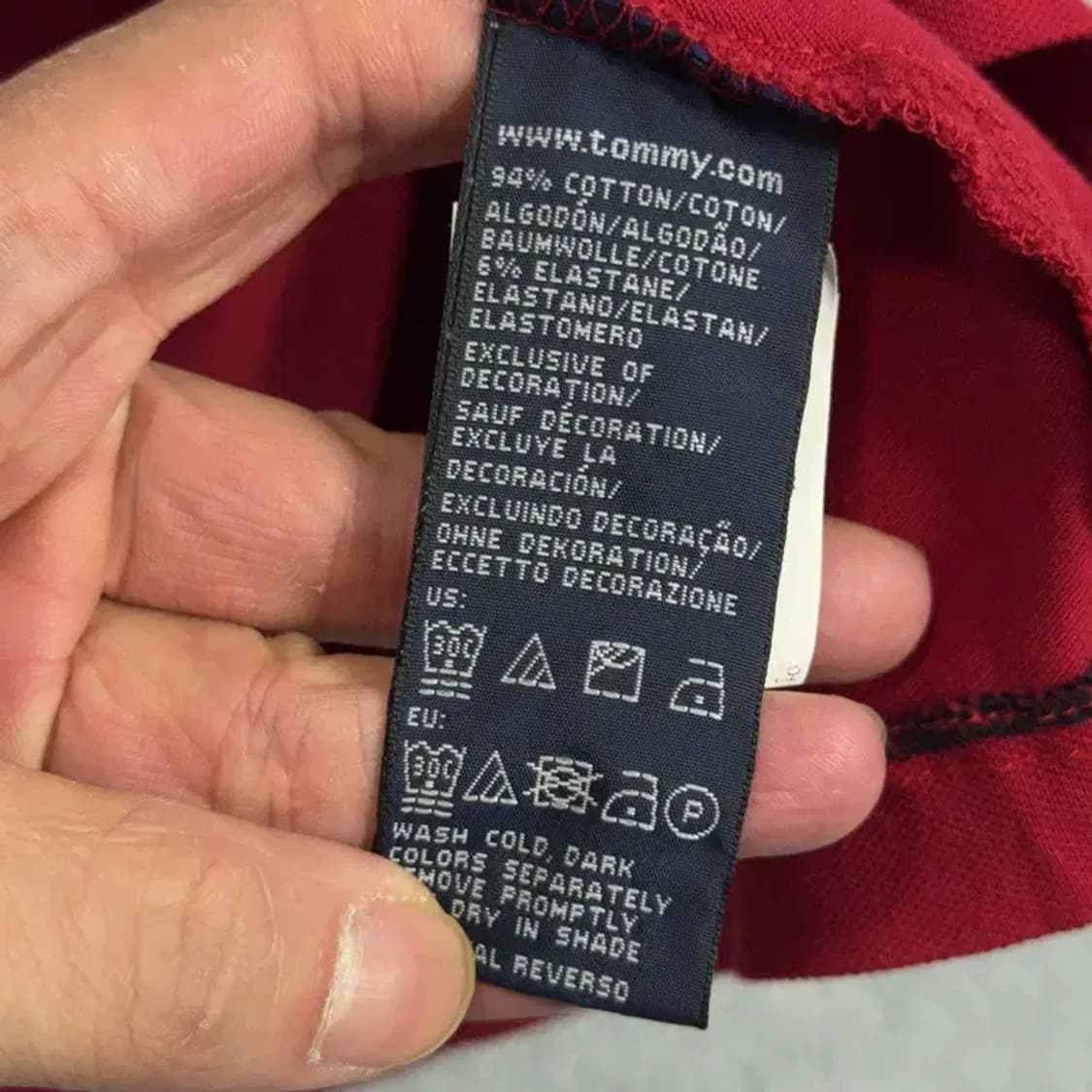 타미힐피거 골프 레드 로고 남성 카라티 XL 상품이미지4