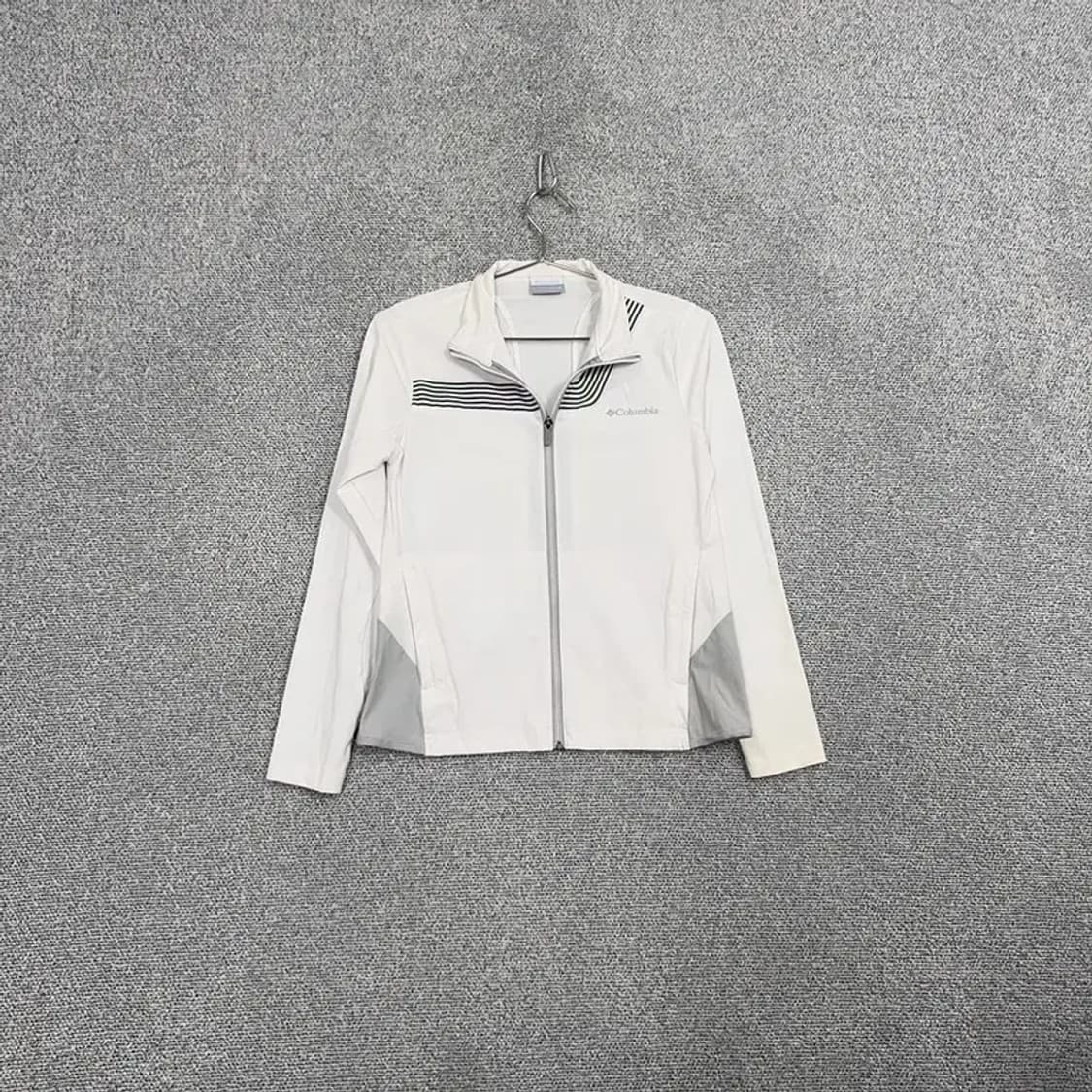 콜롬비아 로고 기능성 화이트 집업 저지 S 상품이미지1