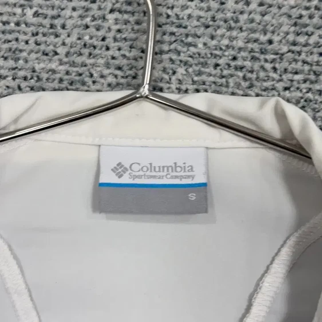 콜롬비아 로고 기능성 화이트 집업 저지 S 상품이미지3