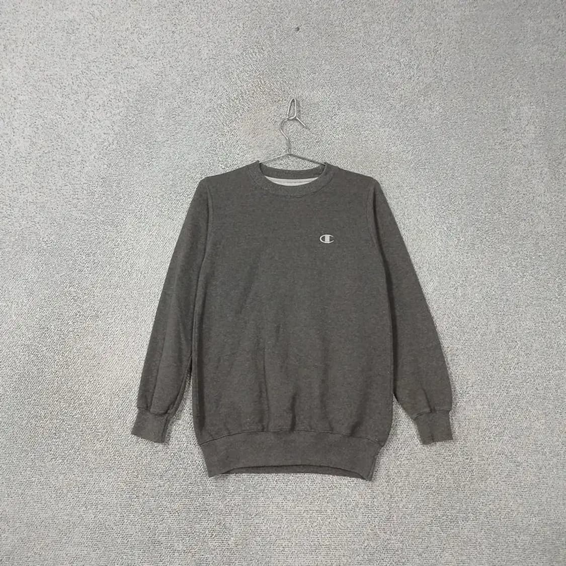 챔피온 로고 그레이 맨투맨 S 상품이미지1