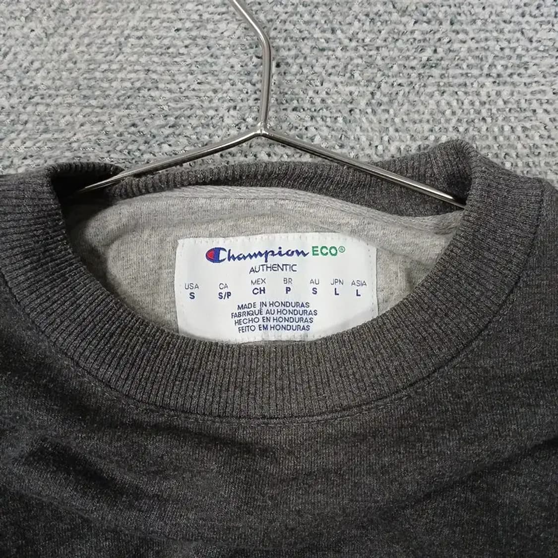 챔피온 로고 그레이 맨투맨 S 상품이미지3