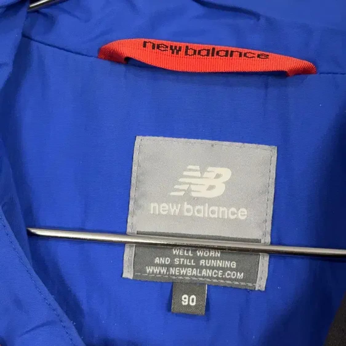 뉴발란스 블루 로고 바람막이 윈드 자켓 90 상품이미지3