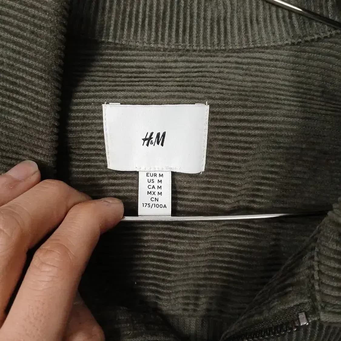 에이치엔앰 코듀로이 카키 집업 자켓 M 상품이미지3