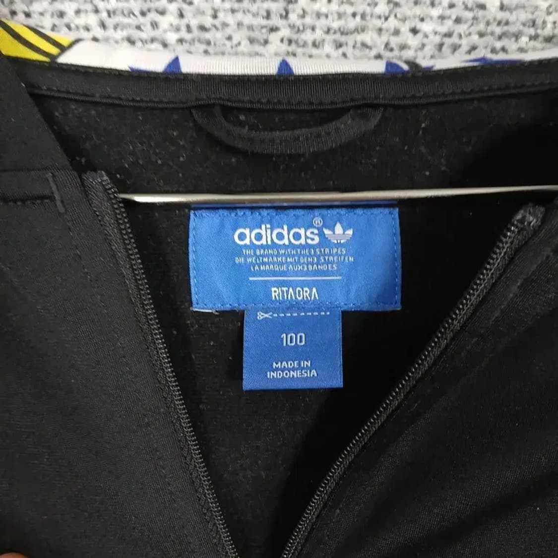 아디다스 빈티지 패턴 삼선 후드집업 100 상품이미지2