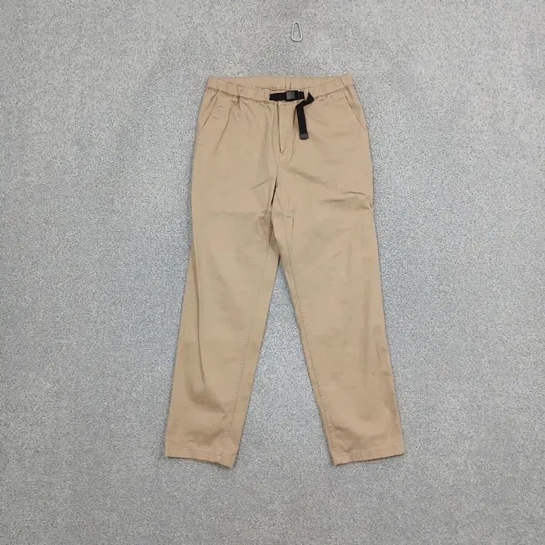 무신사스탠다드 벨티드 베이지 코튼 팬츠 32 상품이미지1