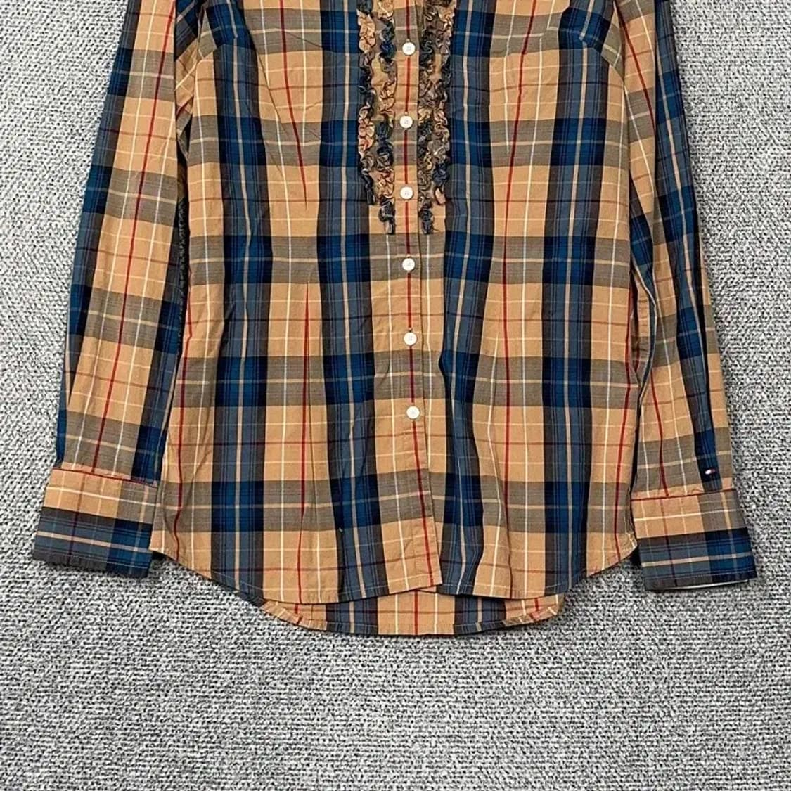 타미힐피거 여성 빈티지 레이스 체크 셔츠 XS 상품이미지4