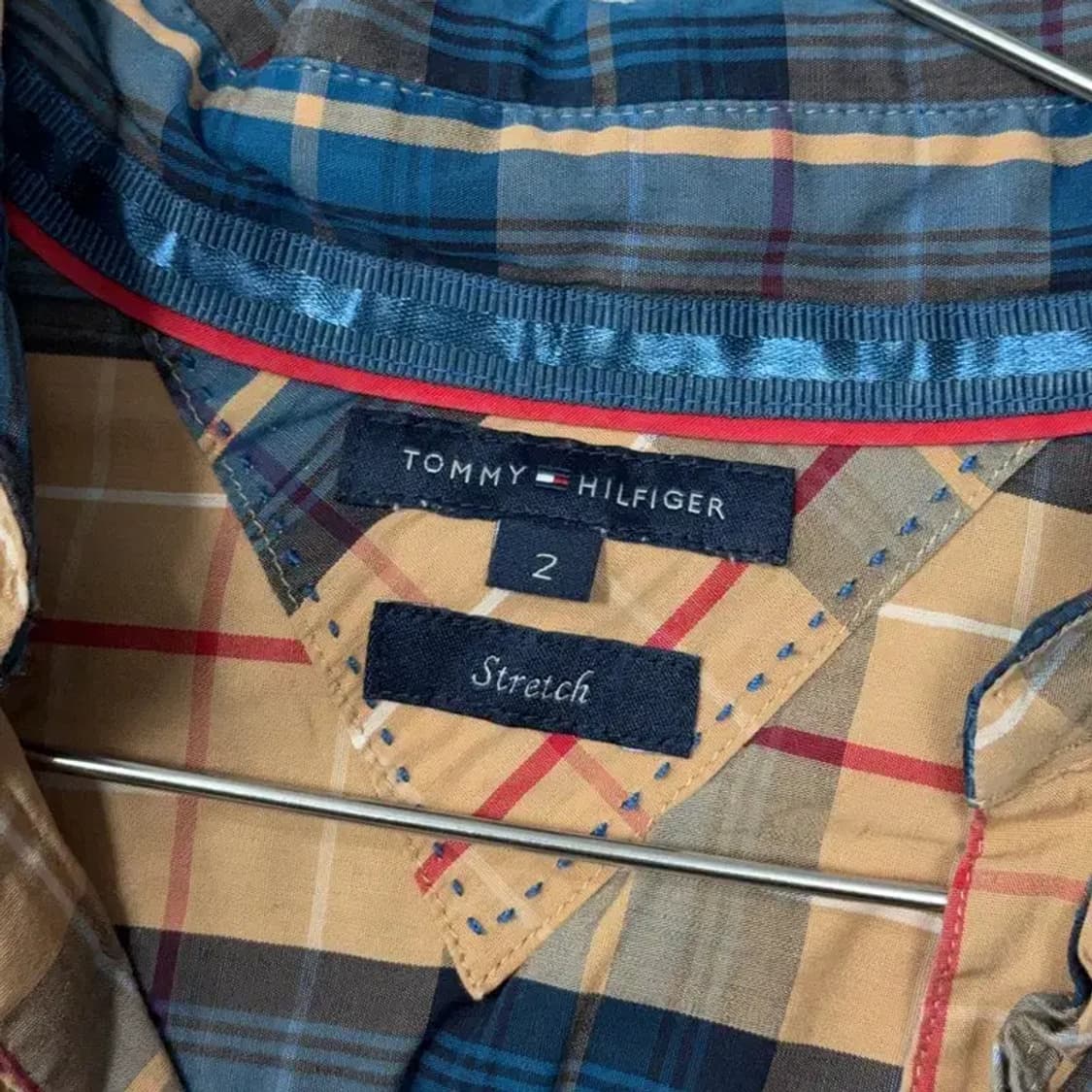 타미힐피거 여성 빈티지 레이스 체크 셔츠 XS 상품이미지5